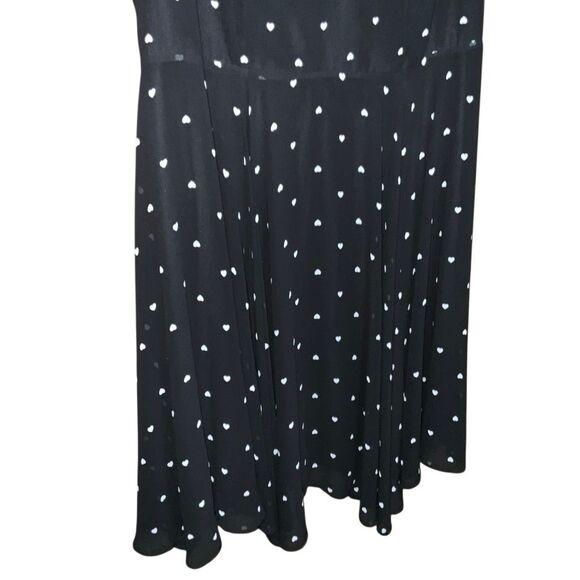 Torrid Heart Print Chiffon Flounce Skater Dress size 14 NWT - Picture 5 of 8